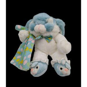 Commonwealth bunny rabbit plush lovey  Easter eggs blanket  bunny  feet  11"